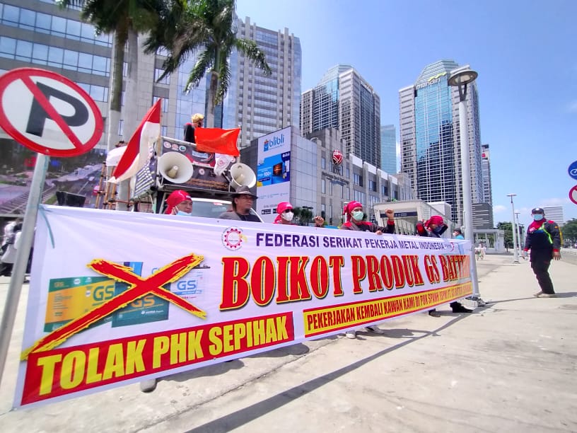 Bursa Efek Indonesia Didemo, FSPMI Minta Pekerjakan Kembali Anggotanya
