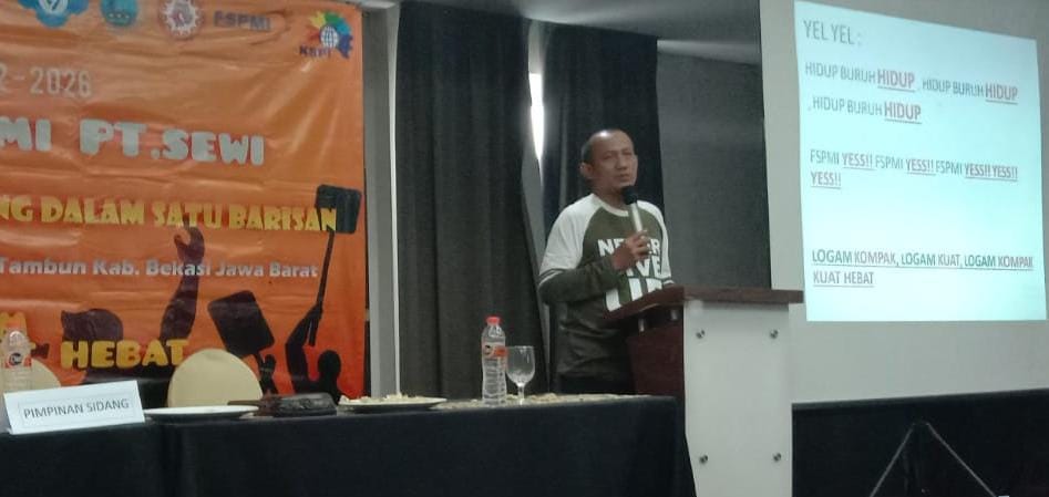 Ini Kata Ketua PC SPL FSPMI Bekasi dalam Musnik VII PUK SPL FSPMI PT. Sumitomo