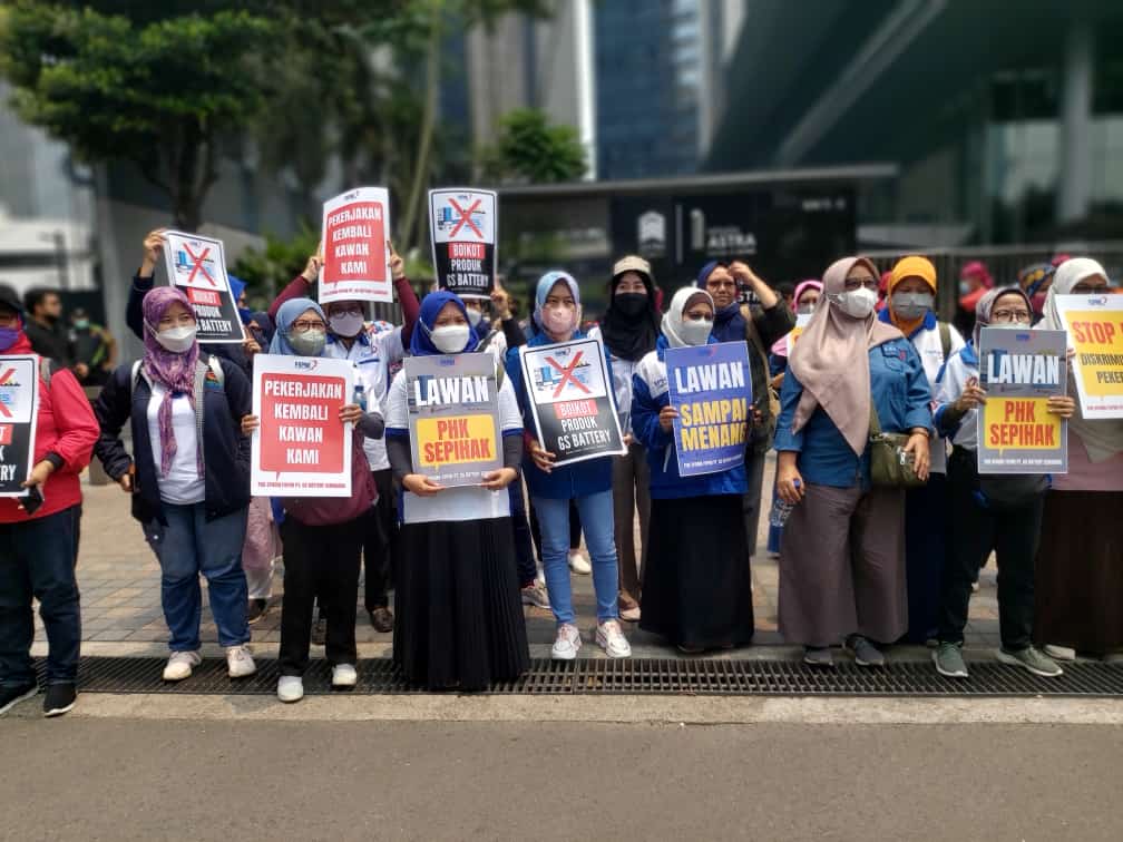 Geruduk Menara Astra, FSPMI Minta Anggotanya Di Pekerjakan Kembali