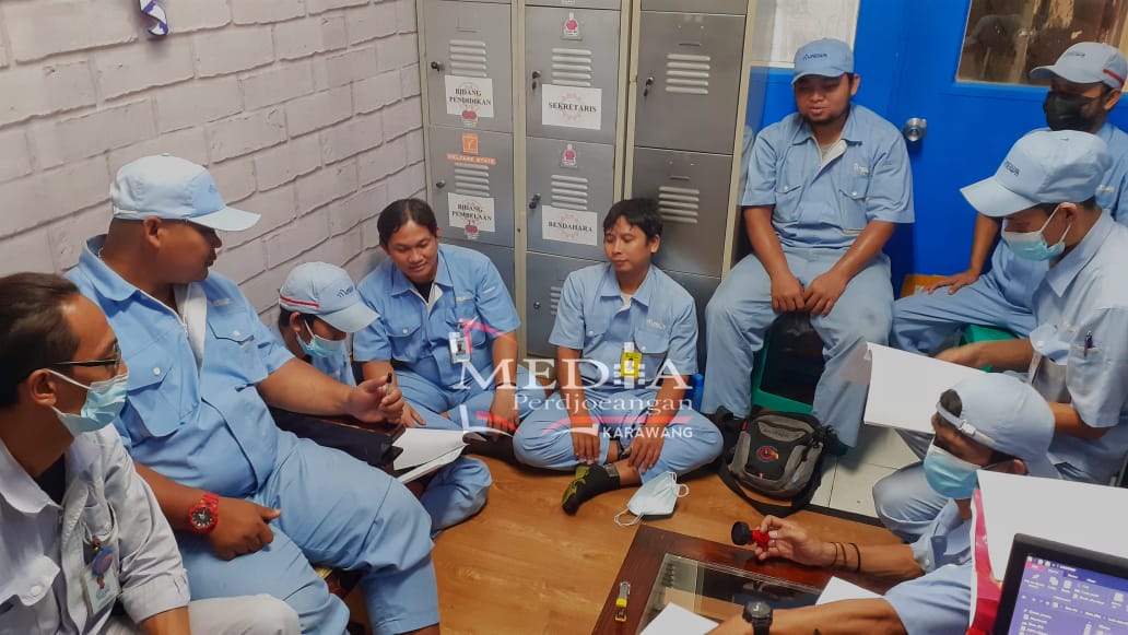 PUK SPAMK FSPMI PT. Meiwa Kogyo Indonesia Gelar Rapat Rutin Untuk Persiapan May Day 2022