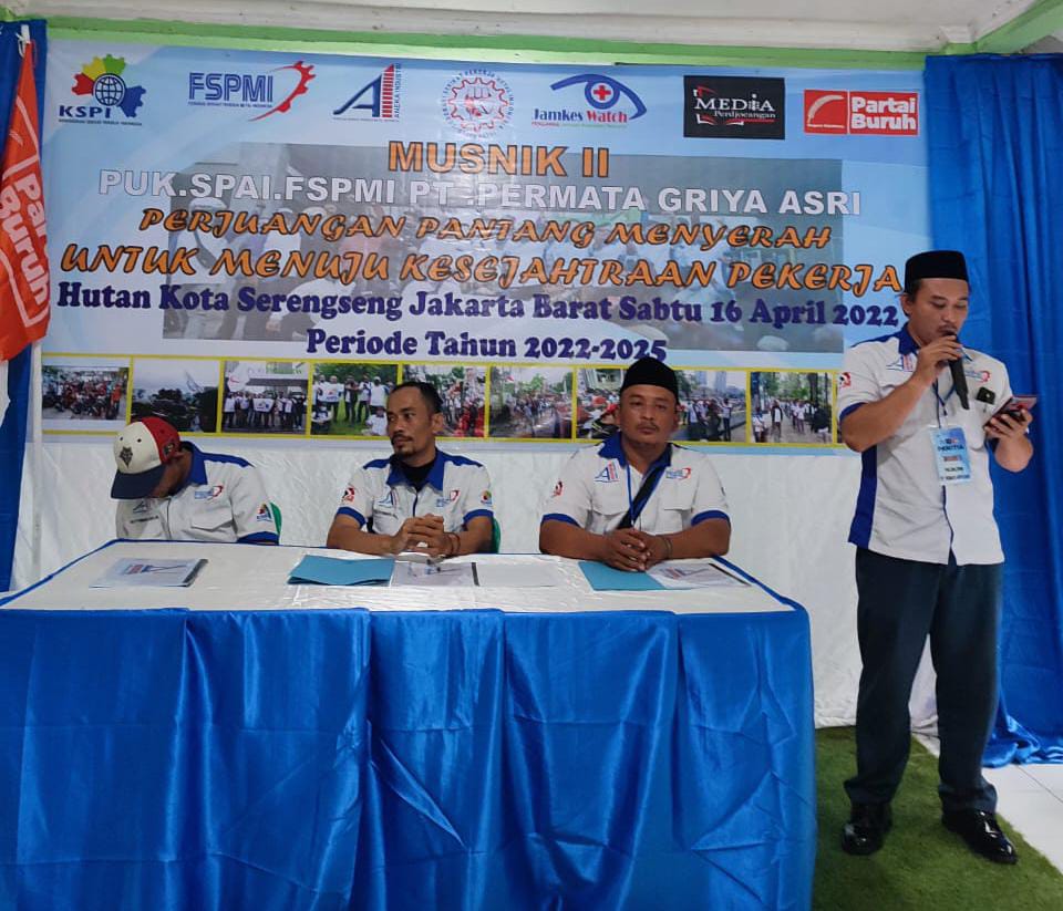 Musnik II PUK SPAI FSPMI PT. Permata Griya Asri : Perjuangan Pantang Menyerah untuk Menuju Kesejahteraan Anggota