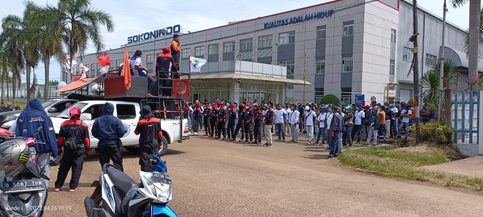 DPP FSPMI Kembali Gelar Aksi Nasional Solidaritas PT. Sokonindo Automobile kedua Kalinya