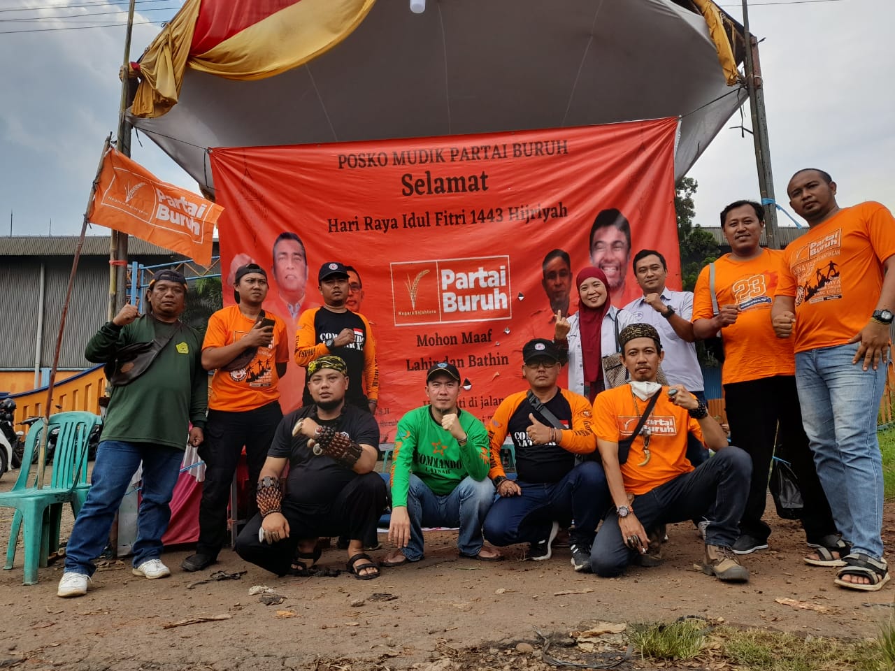 Posko Mudik Partai Buruh Exco Kabupaten Karawang Telah Berdiri