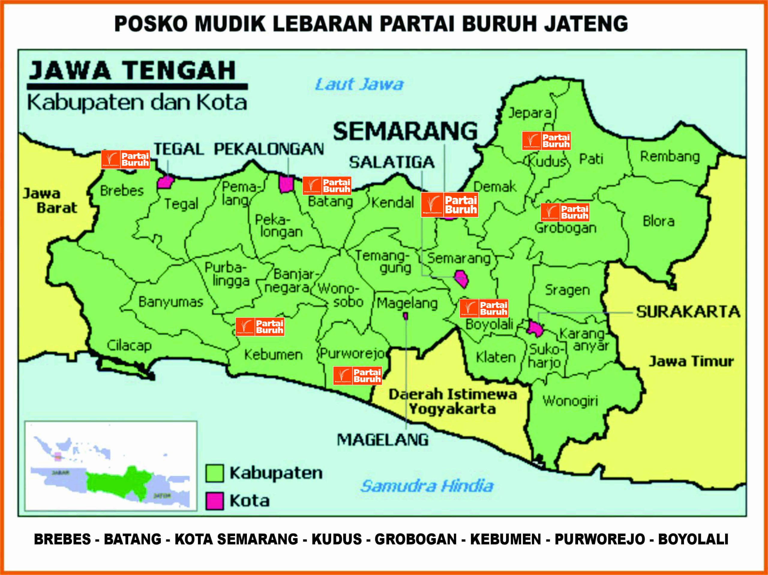 Partai Buruh Exco Provinsi Jawa Tengah Dirikan Posko Mudik Lebaran Tahun 2022 di Delapan Titik
