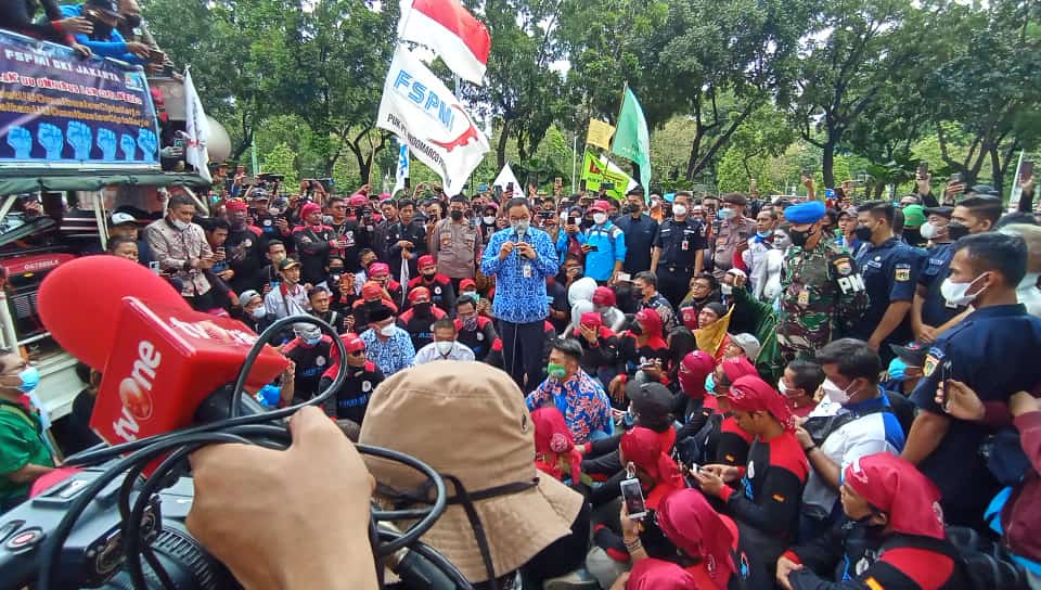 53 Tahun, FSPMI DKI : Semoga Pak Anies Selalu Berikan Yang Terbaik Untuk Buruh Jakarta