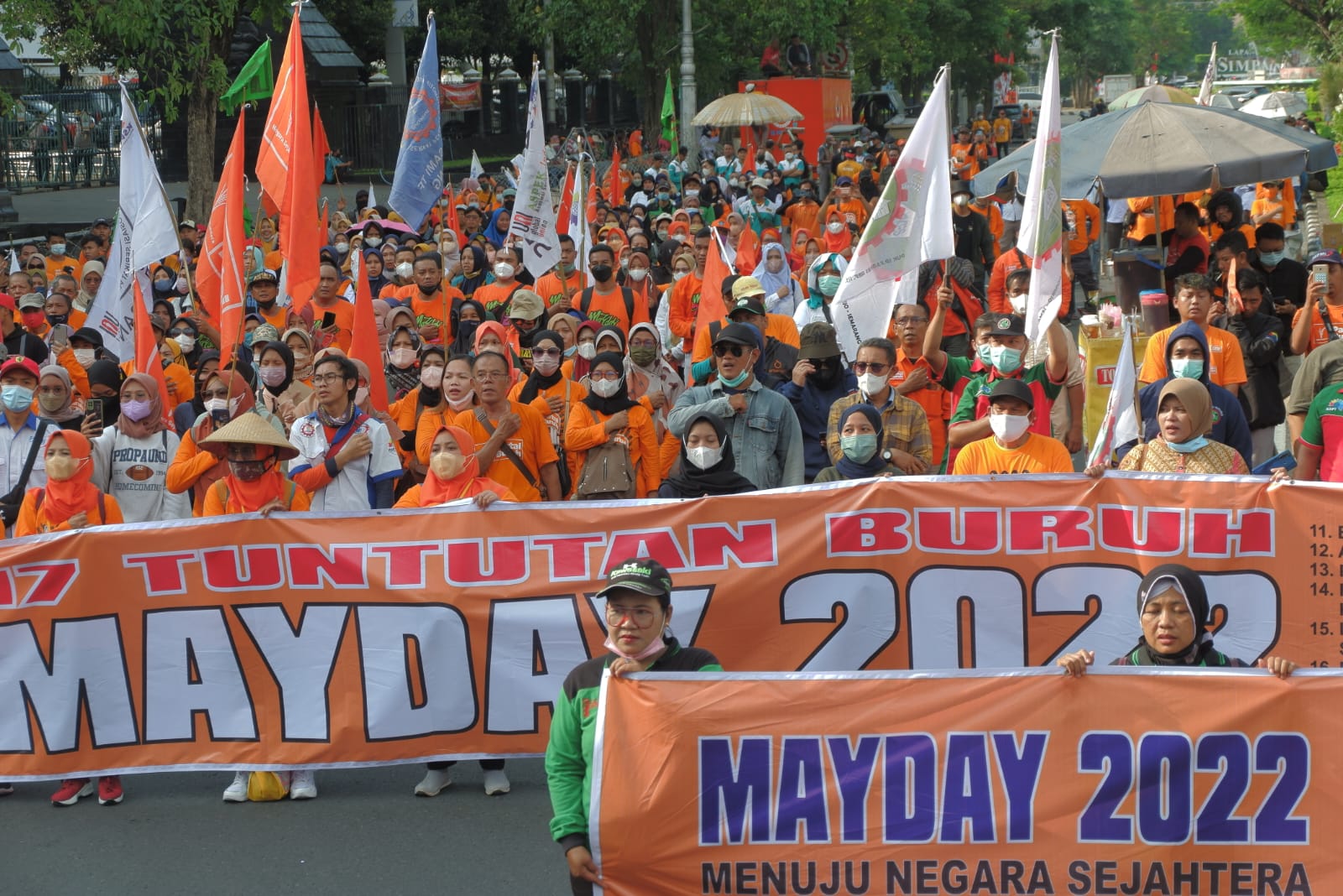Mimbar Perjuangan May Day 2022, KSPI Jawa Tengah Bersama Partai Buruh Gaungkan 19 Tuntutan