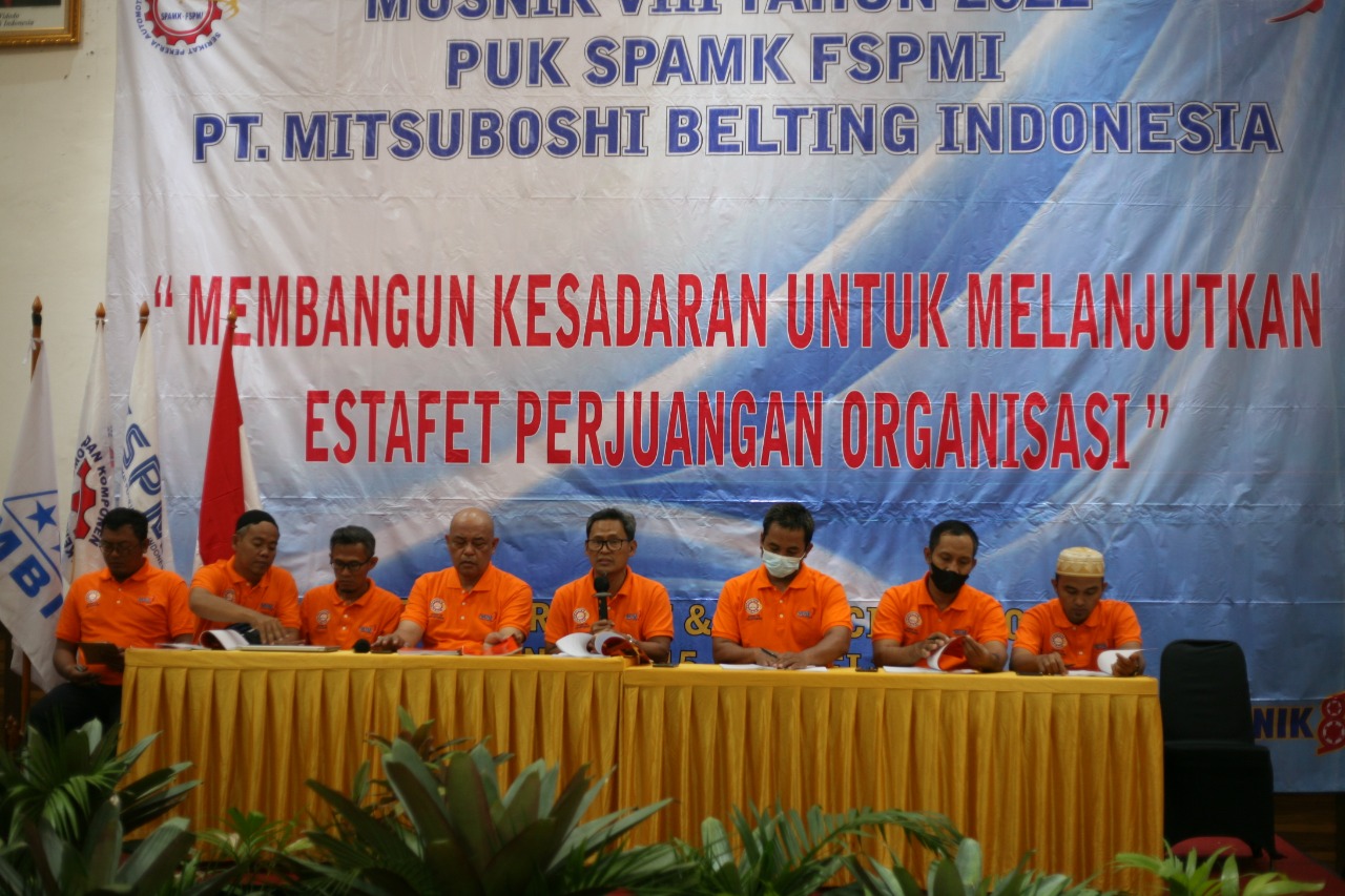 MUSNIK VIII PUK SPAMK FSPMI PT. Mitsuboshi Belting Indonesia, Riden Hatam Aziz : Estafet Kepemimpinan dan Budaya Harus Tetap Dijaga
