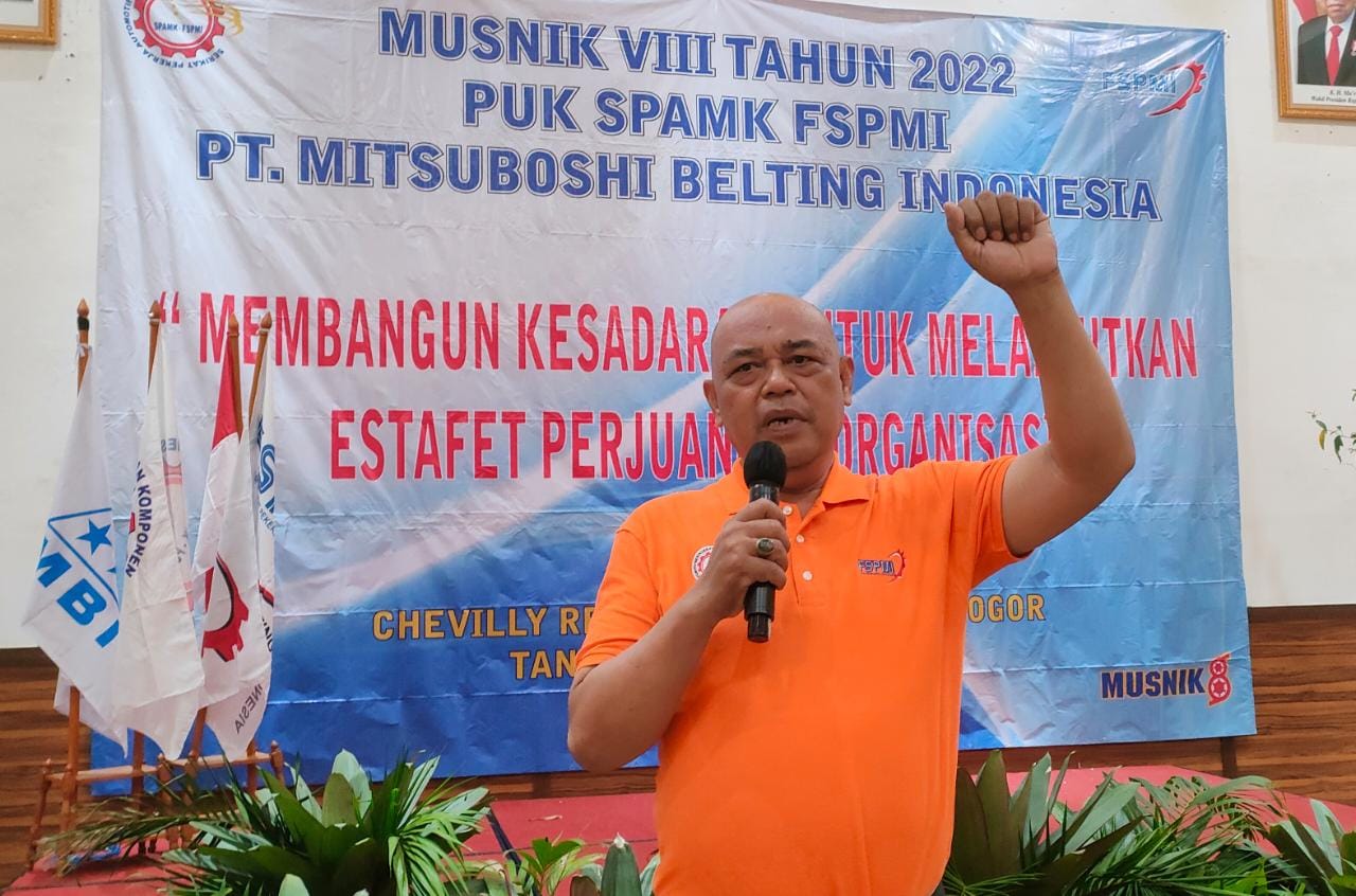Ketua PUK SPAMK FSPMI PT. Mitsuboshi Belting Indonesia Periode 2022 – 2025 Resmi Dilantik
