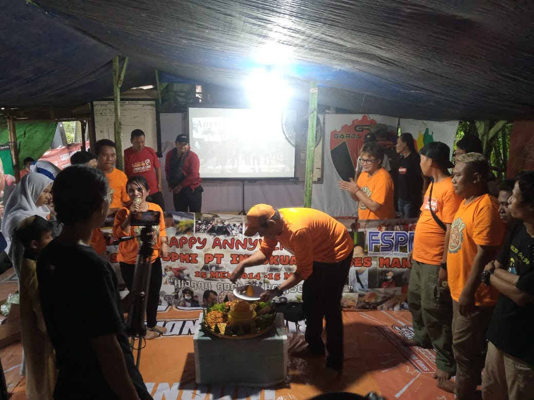 PUK SPAI FSPMI PT. Indokuat Sukses Makmur Rayakan Anniversary Ke 8 Tahun & Tasyakuran