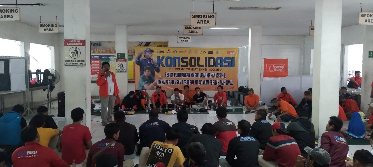 Konsolidasi PUK SPAMK FSPMI PT. ENKEI Indonesia Dihadiri Ketua Exco Partai Buruh Provinsi Jawa Barat