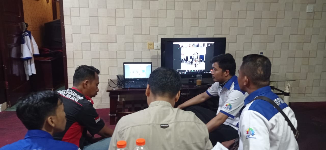 Dari Hotel Antares Medan, SPL Kab. Deli Serdang Ikuti Rakernas Via Zoom Virtual