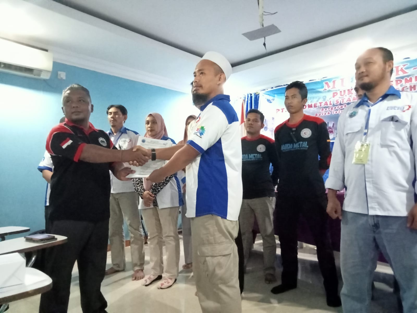 Junaidi P, kembali terpilih sebagai Ketua PUK SPL FSPMI PT Sinometal Stamping Batam