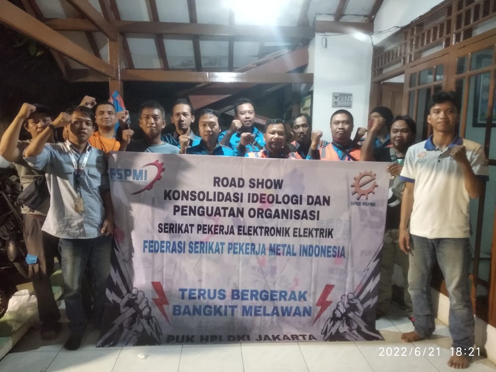 Penguatan Ideologi Organisasi, PUK FSPMI PT. Haleyora Powerindo Konsolidasi di Posko Yantek Lenteng Agung Jakarta