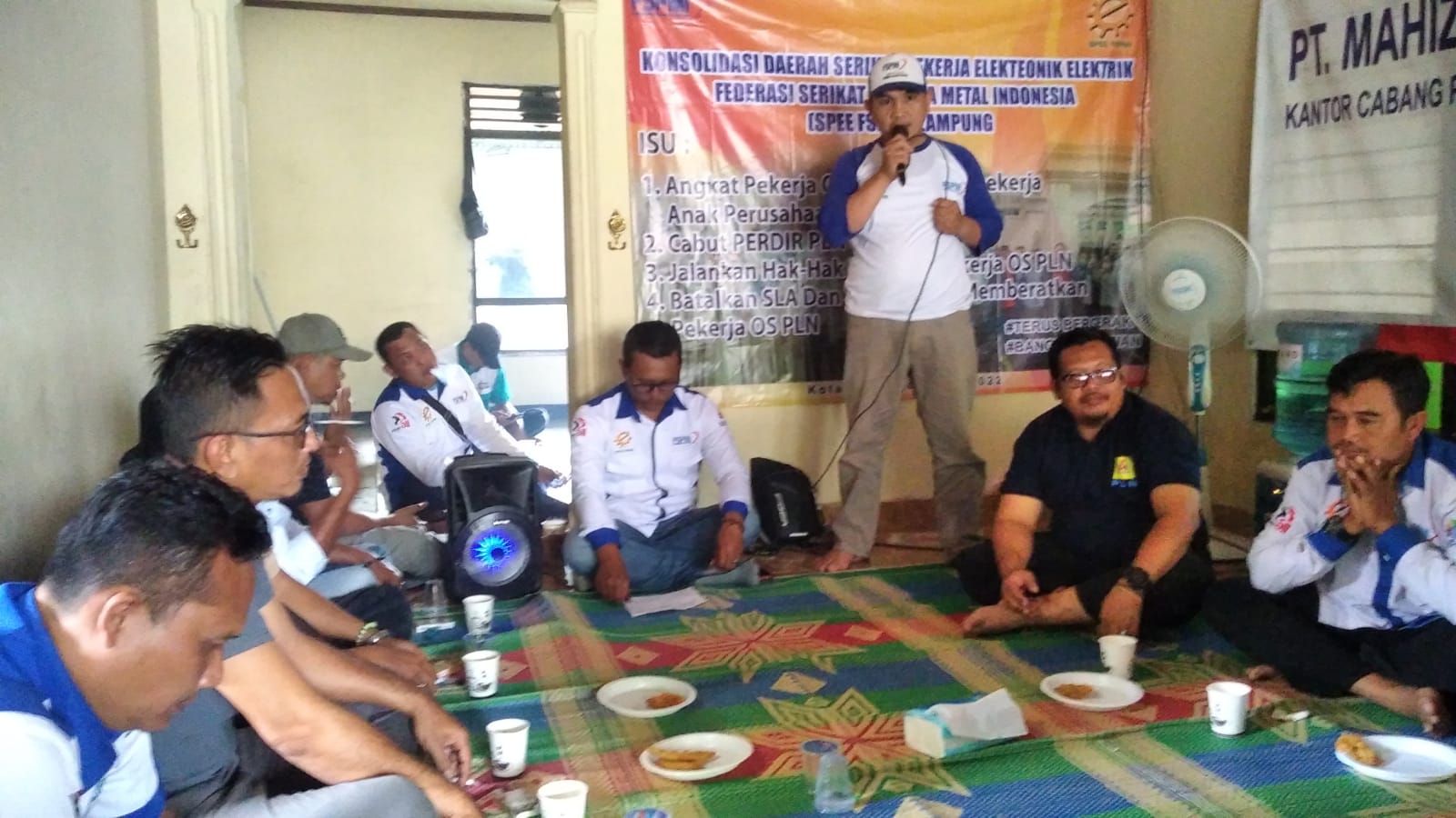 PC SPEE FSPMI Lampung Sampaikan Amanat Rakernas Dalam Konsolidasi Pada Anggotanya