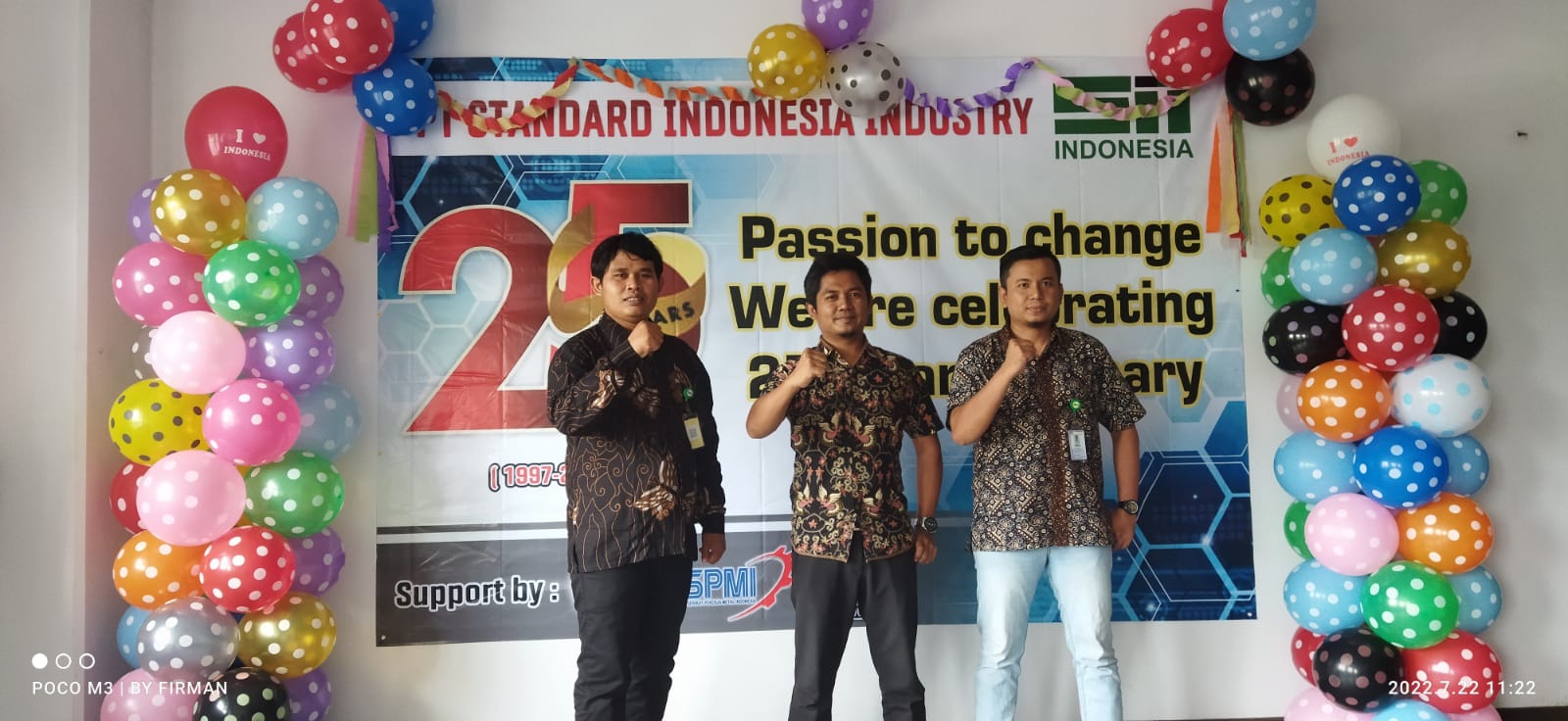 Ketua PUK SPEE FSPMI PT. Standard Indonesia Industri Berikan Ucapan Selamat Ulang Tahun Kepada Perusahaan