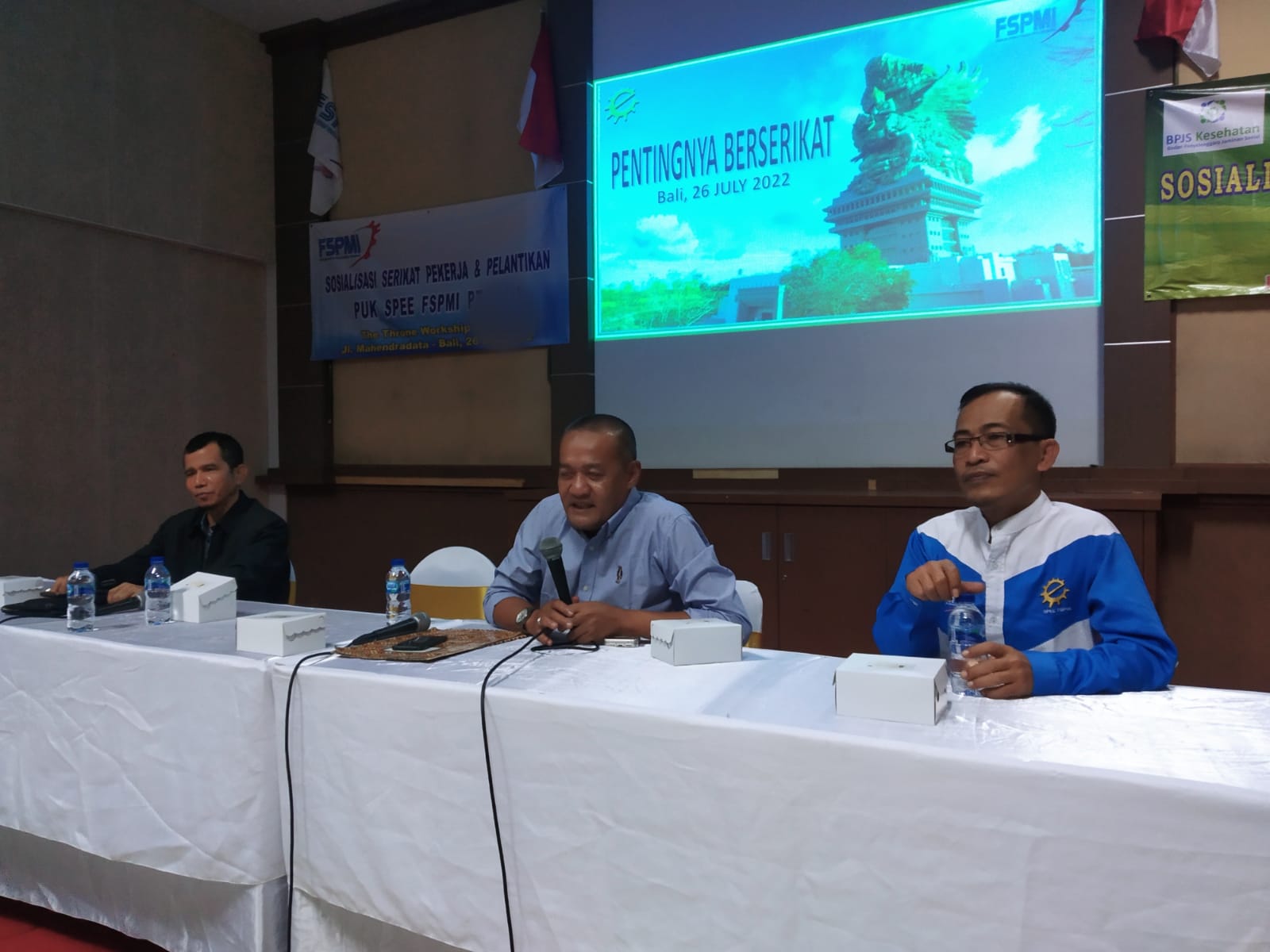 Obon Tobroni Hadiri Sosialisasi Serikat Pekerja dan BPJS di Bali