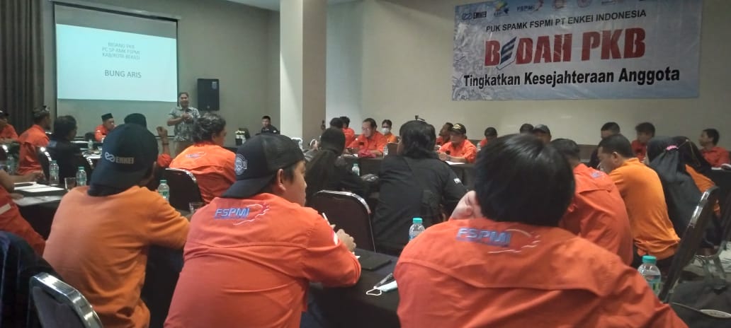 PUK SPAMK FSPMI PT. Enkei Indonesia Lakukan Bedah PKB