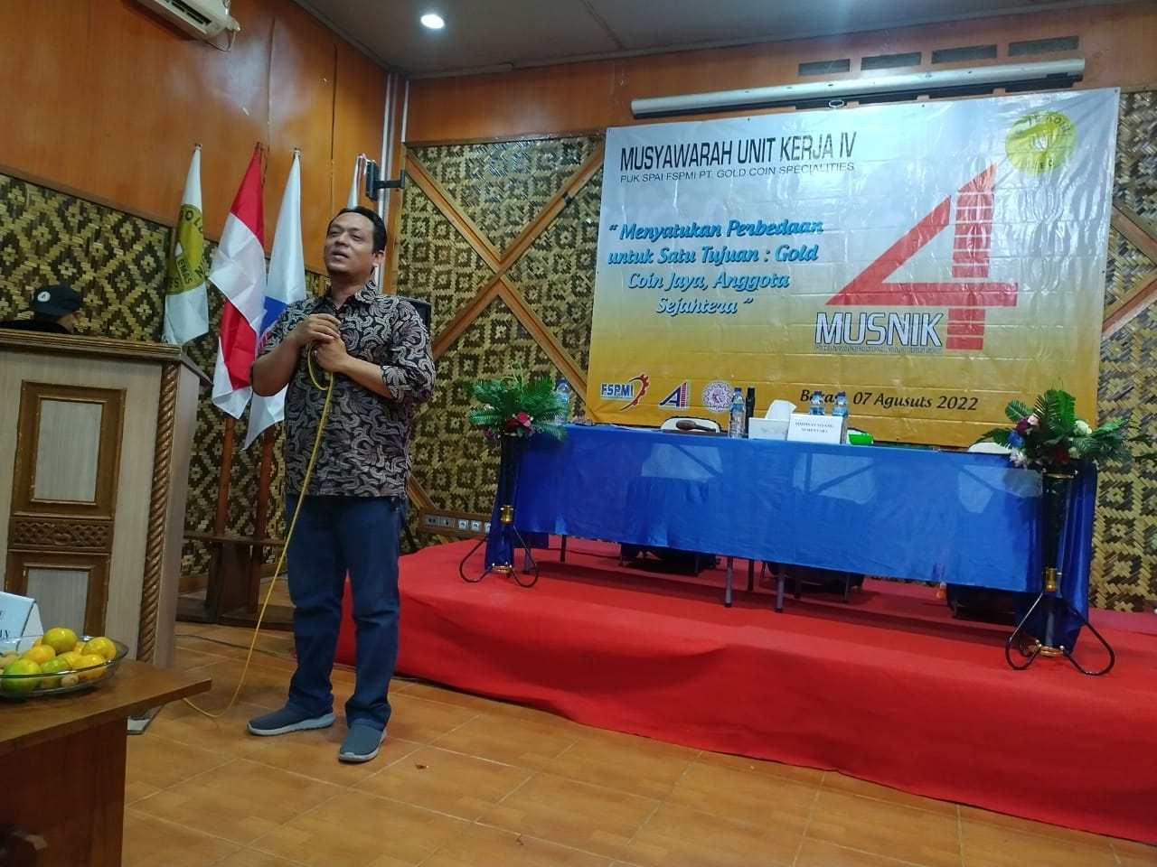 Musnik IV PUK SPAI FSPMI PT. Gold Coin : Menyatukan Perbedaan Gold Goin Jaya Sejahtera