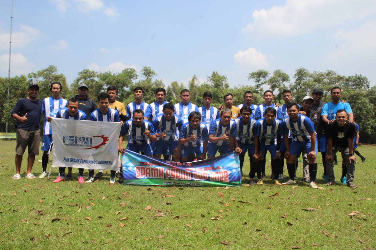 Dengan Sportifitas Kebersamaan, PUK SPAMK FSPMI PT. FCC  Raih Juara 3 Dalam Turnament Sepakbola SPAMK FSPMI Cup 2022