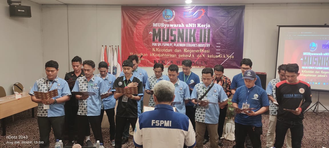 Inilah Susunan Pengurus PUK SPL FSPMI PT. Platinum Ceramics Industry Periode 2022 – 2026