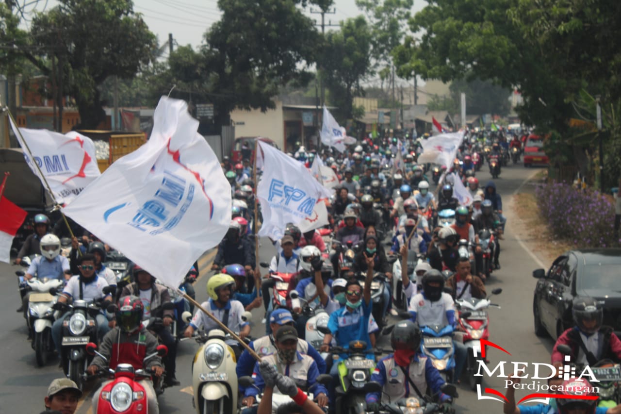 Sambangi KP3B, Buruh Serang dan Tangerang Konvoi Bersama