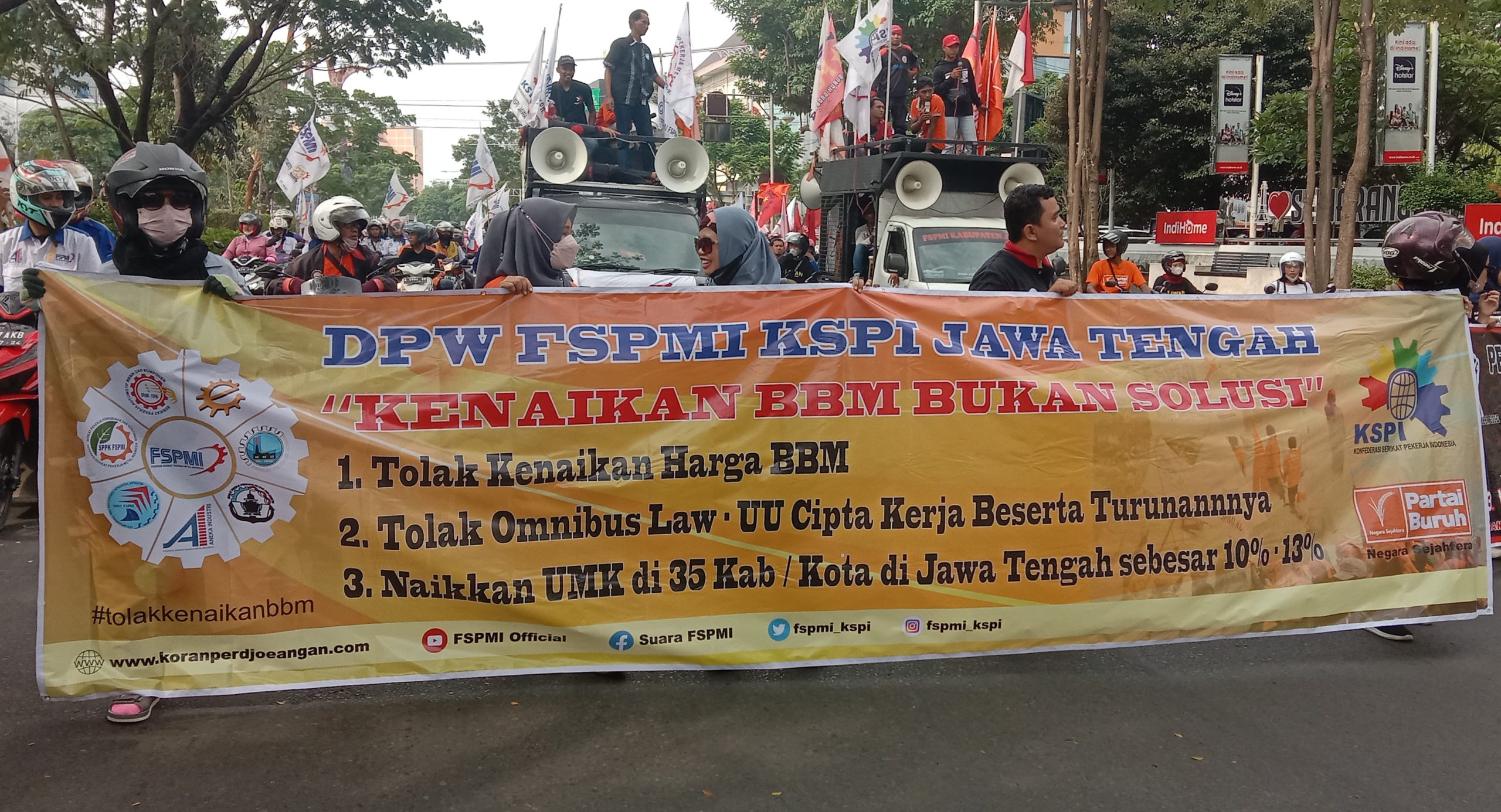 Giliran Buruh di Jawa Tengah Kembali Tolak Kenaikan Harga BBM