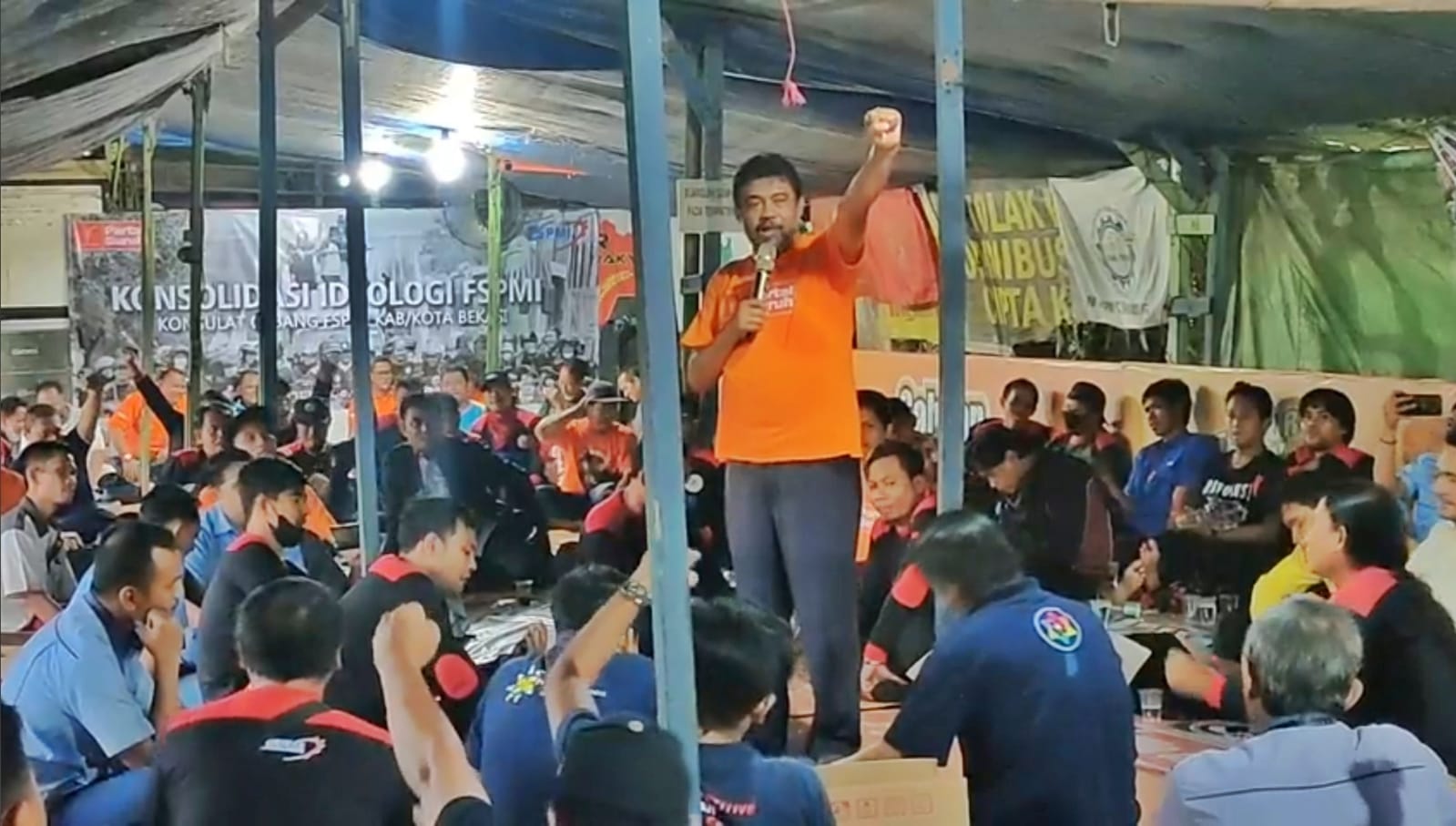 Said Iqbal Hadiri Konsolidasi Ideologi di Omah Buruh Bekasi