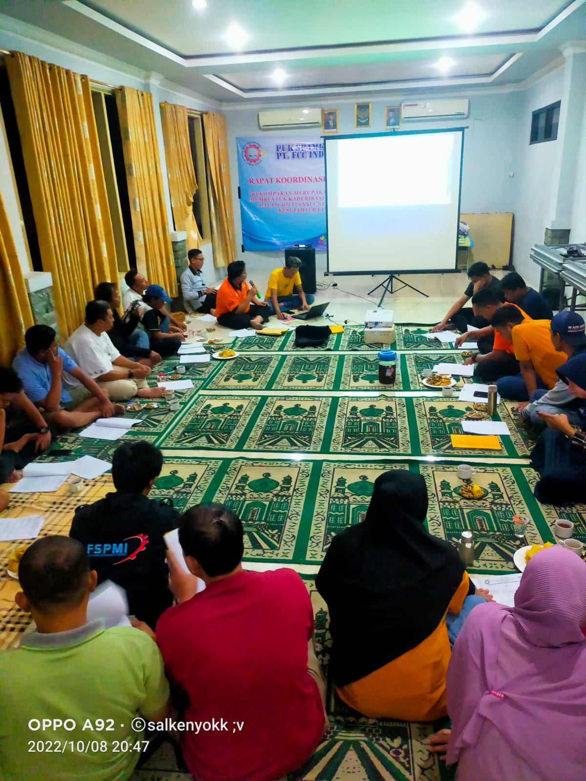 Pleno PUK SPAMK FSPMI PT. FCC Indonesia Adakan Meeting Agenda Proker, PO dan PPK