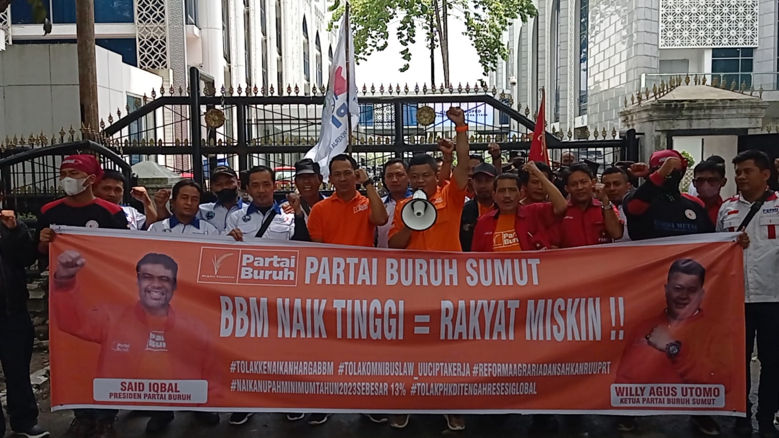 Hari ini Partai Buruh AksiTuntut Upah Buruh Sumut Naik 13 % Tahun 2023, dan 6 Poin Tuntutan Rakyat