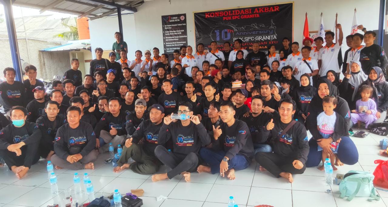 Anniversary 10th, PUK SPAI FSPMI PT. SPC Granita Gelar Konsolidasi dan Doa Bersama