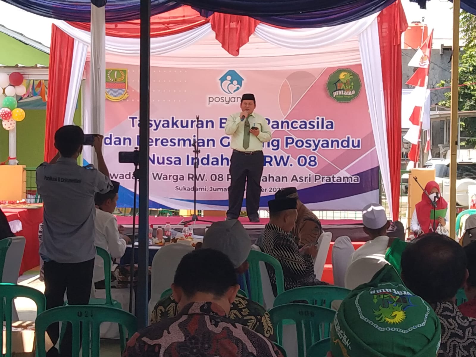 Camat Cikarang Selatan Resmikan Gedung Posyandu Nusa Indah VIII RW.08 Asri Pratama