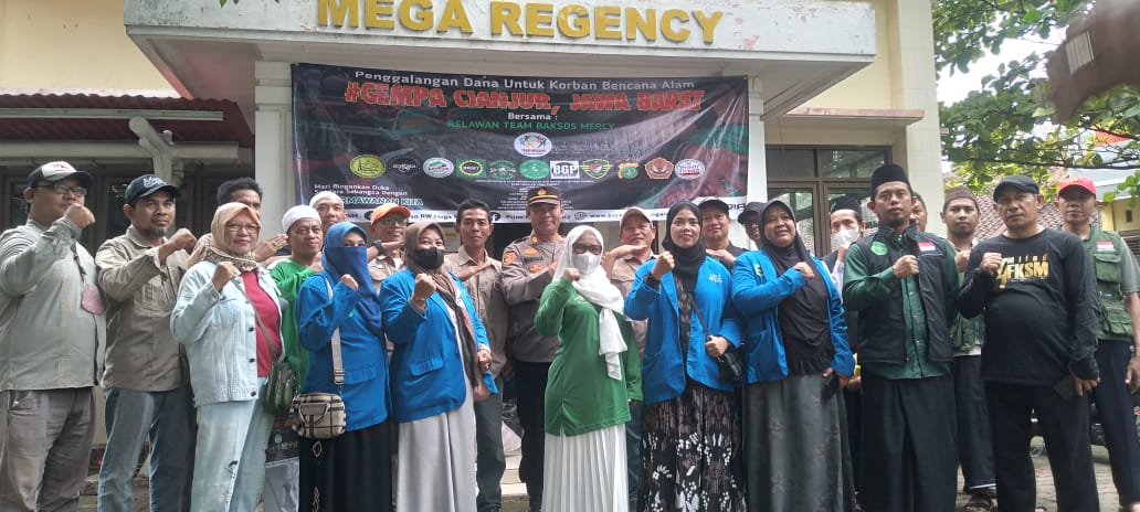 Polsubsektor Mega Regency Jadi Posko Penggalangan Dana Korban Gempa Cianjur
