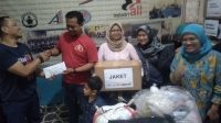 Biro Perempuan PUK PT. Sanbe Farma Serahkan Donasi Gempa Cianjur Kepada PC SPAI FSPMI Bandung Raya