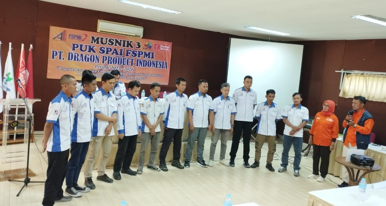 Inilah Kepengurusan PUK SPAI FSPMI PT. Dragon Product Indonesia Periode 2023-2026