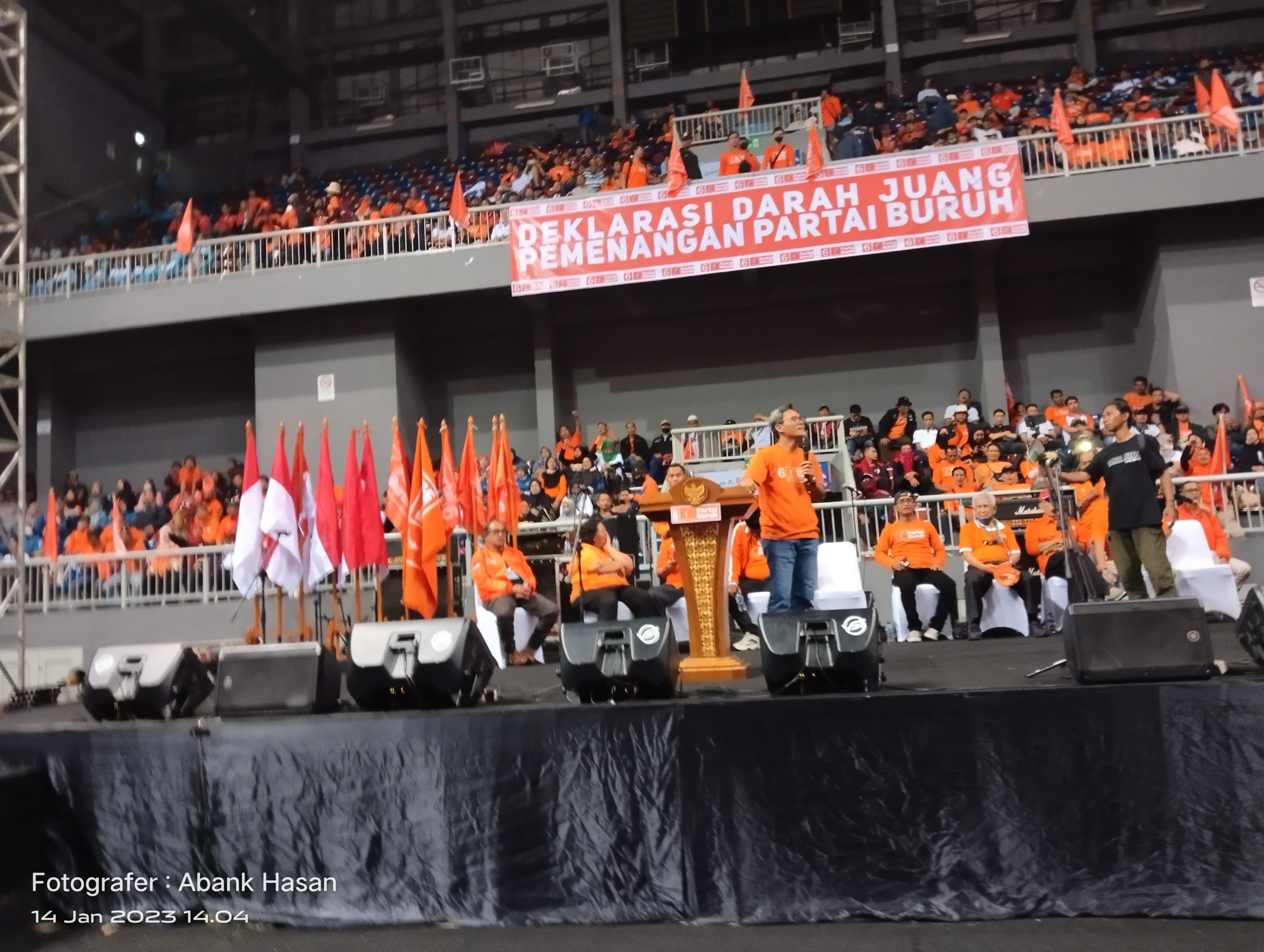 Band Tipe X Warnai Deklarasi Darah Juang Pemenangan Partai Buruh