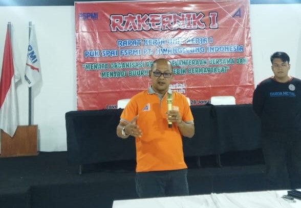 Rakernik Perdana PUK SPAI FSPMI PT. Hwaseung Indonesia Dibuka Langsung oleh Ketua Umum PP SPAI FSPMI