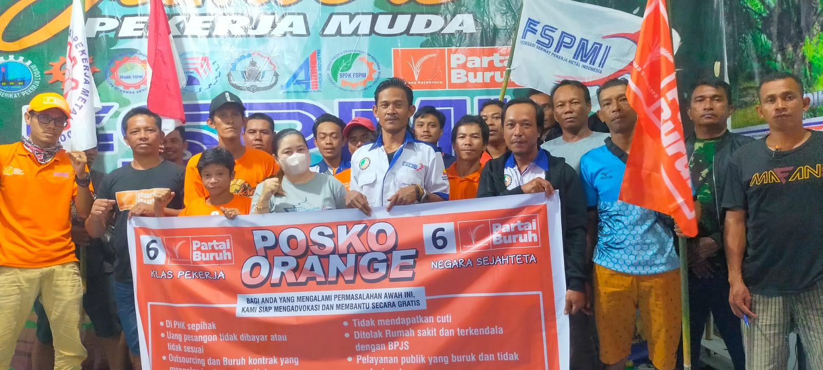 Rapat Konsolidasi PUK SPPK FSPMI Sekaligus Launching Posko Orange Partai Buruh Exco Kab. Ketapangt