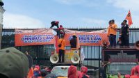 Buruh Bogor Ramaikan Aksi Tolak UU Omnibus Law di DPR hari ini Buruh Bogor Ramaikan Aksi Tolak UU Omnibus Law di DPR hari ini