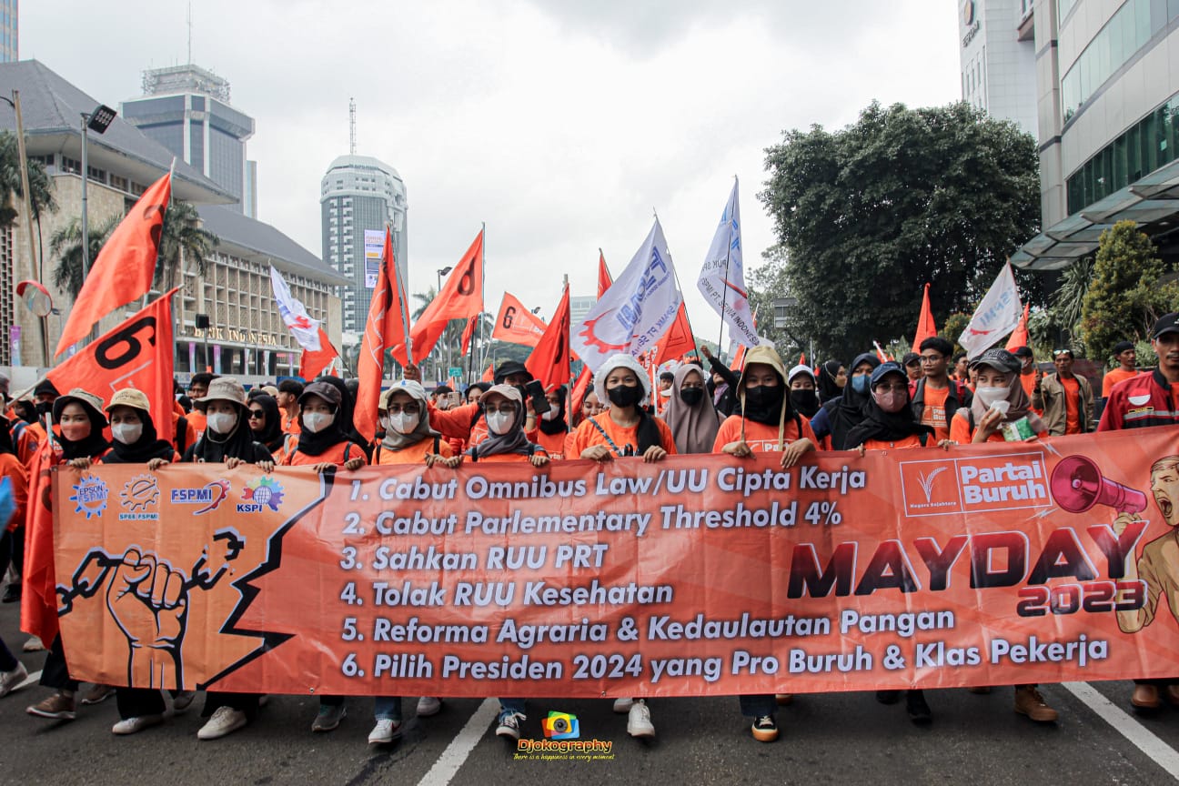 Peringatan Hari buruh Internasional (May Day) 1 Mei 2023 di Jakarta