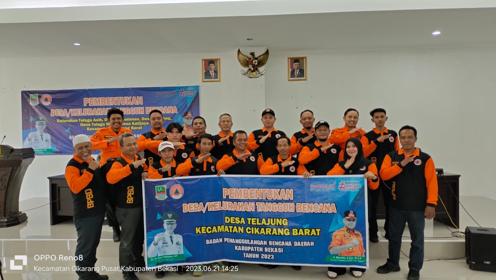 Pejabat dan Relawan Desa Telajung Ikuti Diklat Pembentukan Destana