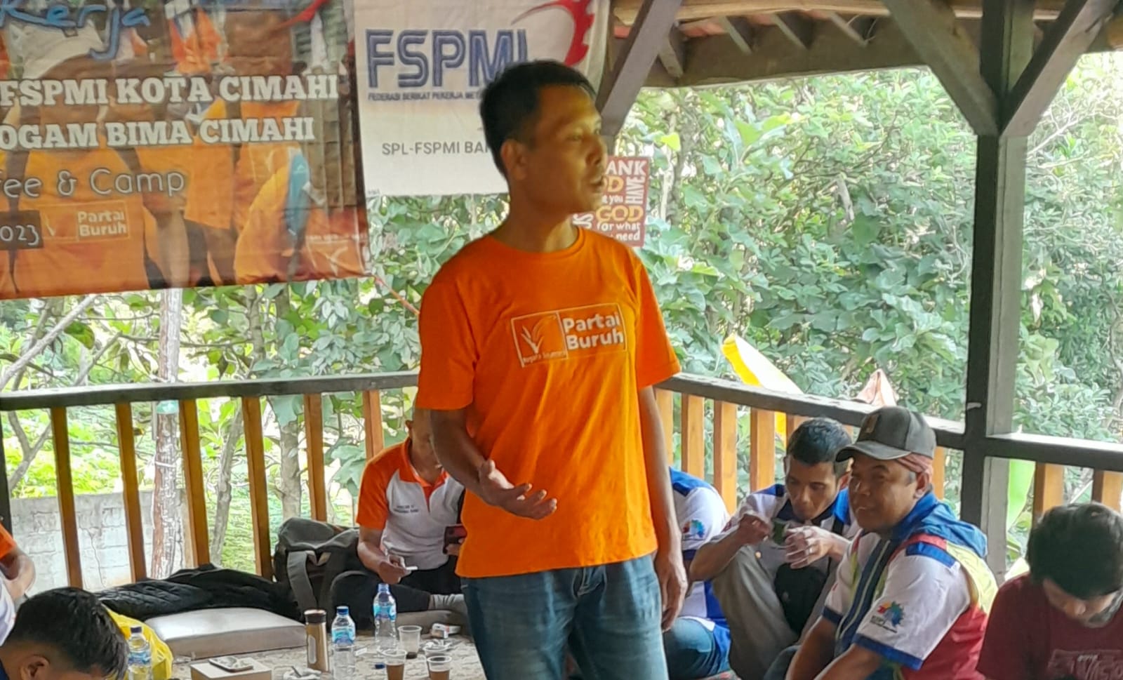 Kunker PC SPL FSPMI Kota Cimahi, Asep Supriatna : Omnibus Law Mengancam, Partai Buruh Adalah Sebuah Jawaban