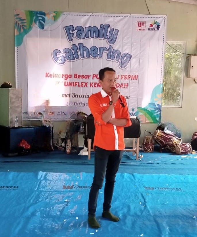 Bacaleg Partai Buruh Hadiri Famget PUK SPAI FSPMI PT Uniflex Kemasindah