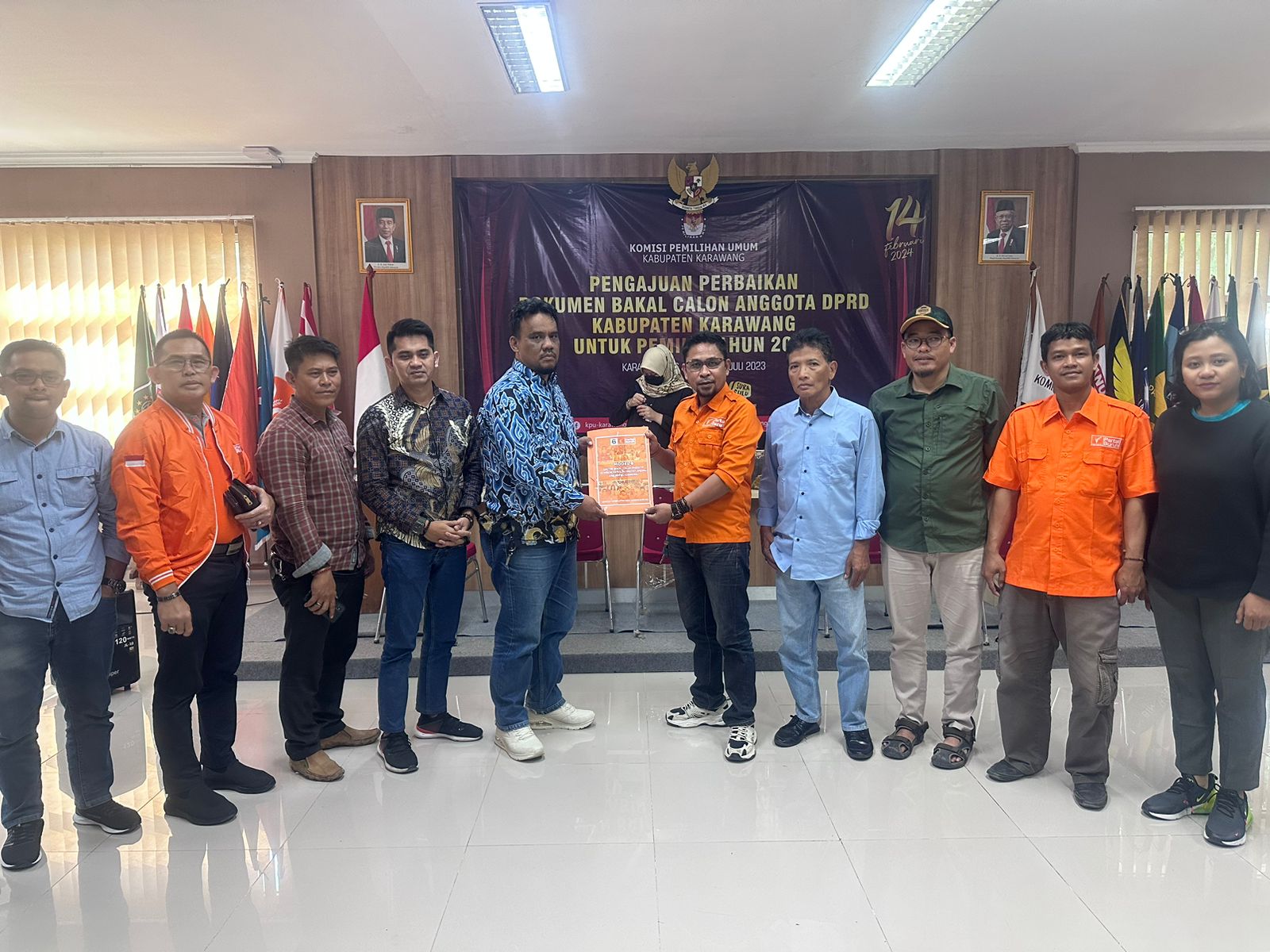 Sah… Exco Partai Buruh Kabupaten Karawang Lakukan Perbaikan 50 Bacaleg Pemilu 2024 Kepada KPUD Karawang