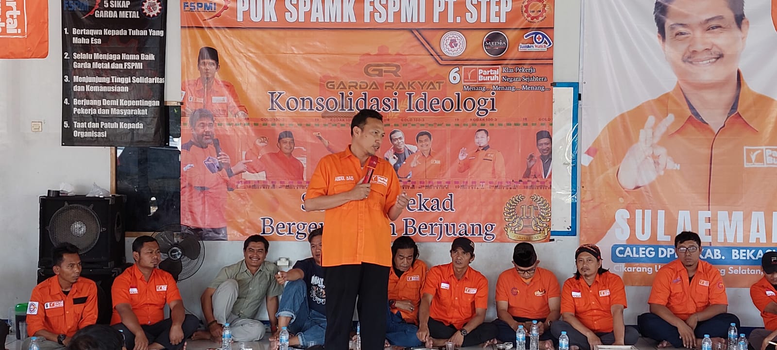 Breaking News : Bacaleg Partai Buruh Berkumpul di Acara Konsolidasi PUK SPAMK PT. STEP