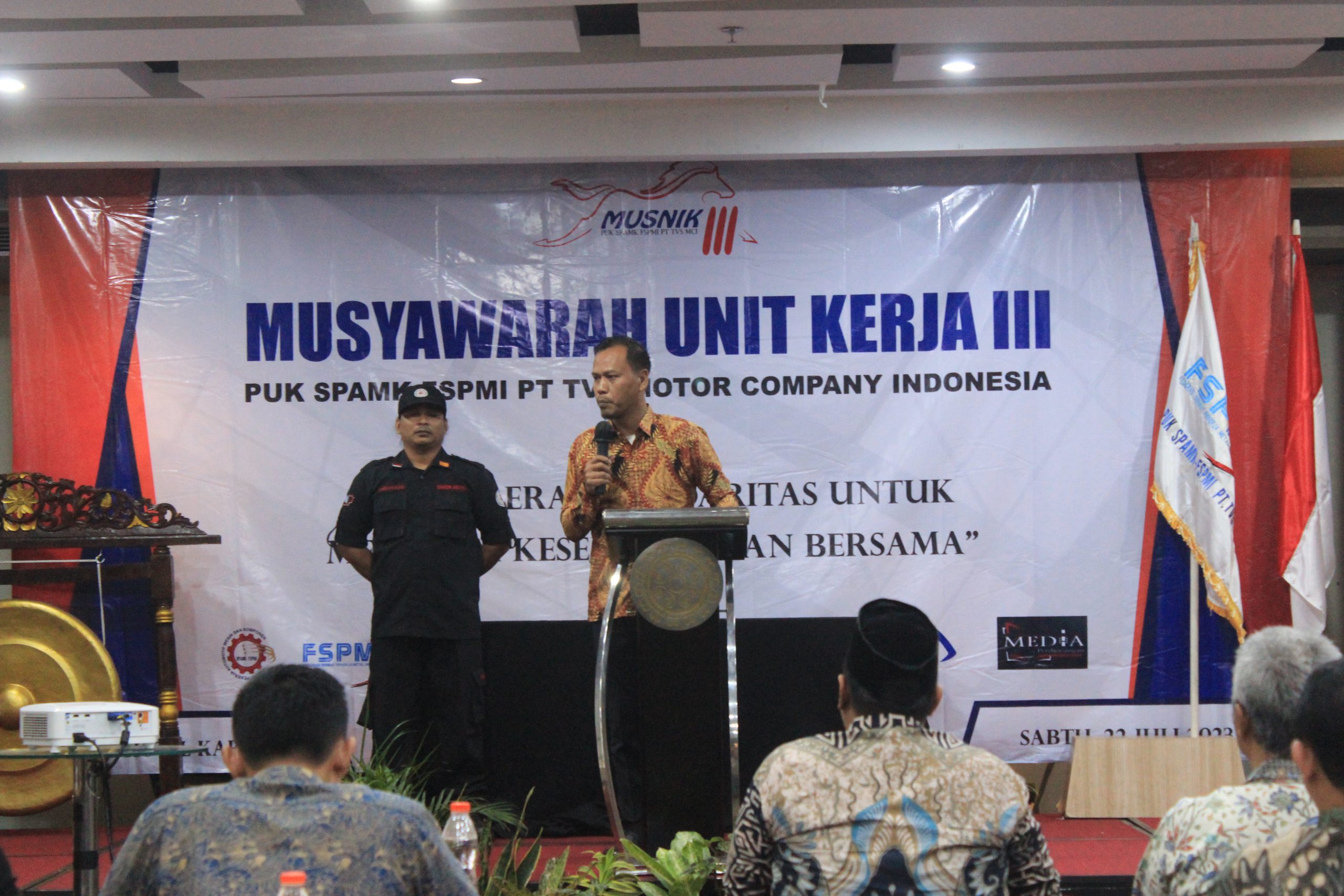 Musnik III PUK SPAMK FSPMI PT. TVS Motor Company Indonesia, Asmat Serum, S.H : Solidalitas diperlukan Agar Ke Depan Lebih Sejahtera