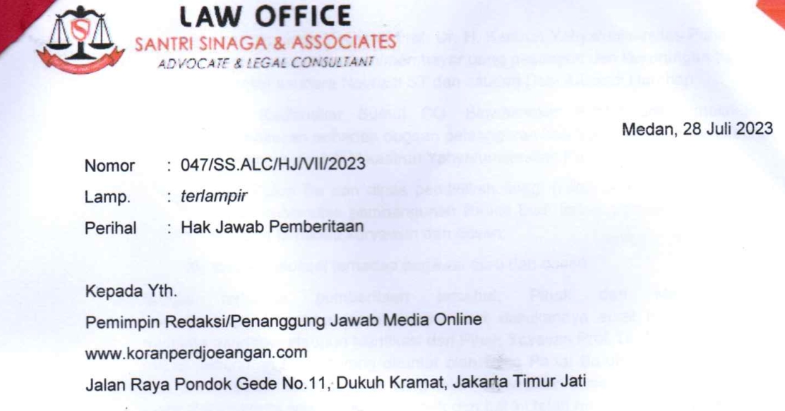 Klarifikasi/Hak Jawab Pemberitaan “Tuntut Hak Anggotanya, Exco Partai Buruh Kota Medan Gelar Aksi di Universitas Panca Budi Medan”