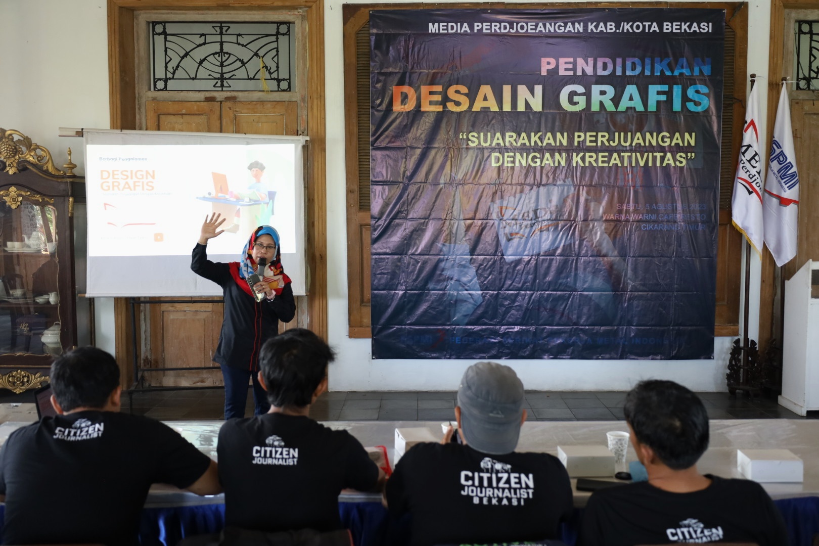 Media Perdjoeangan Bekasi Adakan Pendidikan Desain Grafis Untuk Anggota FSPMI