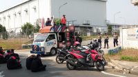 Tolak Omnibus Law Masuk PKB, Ratusan Buruh FSPMI Bekasi Berunjuk Rasa di Depan PT. Parker Metal Treatment Indonesia