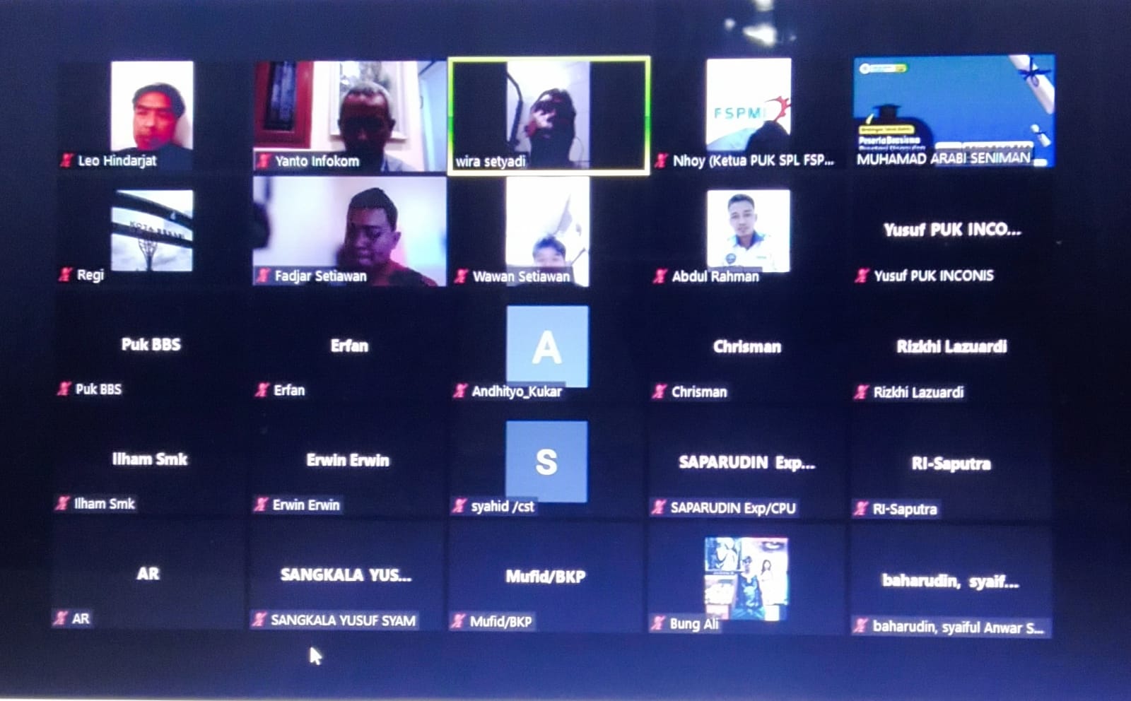 Melalui Zoom Meeting, PP SPL FSPMI Lakukan Konsolidasi Organisasi Anggota Luar Pulau Jawa