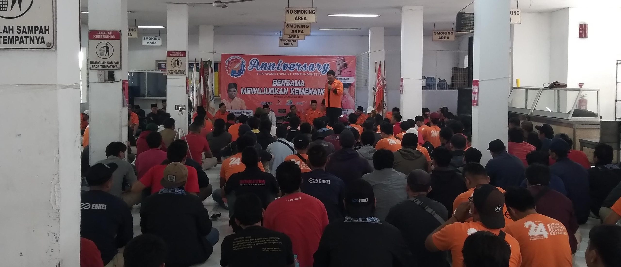 Konsolidasi Dalam Rangka Anniversary PUK SPAMK FSPMI PT. Enkei Indonesia Ke 14 Diisi dengan Pengajian